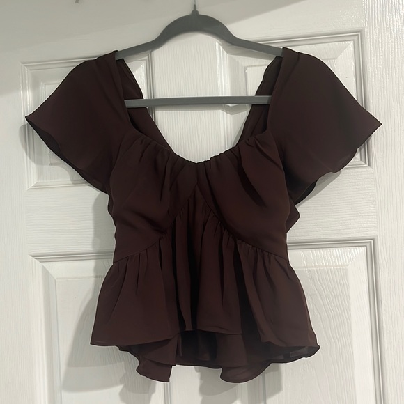 Abercrombie & Fitch Tops - Flutter-sleeve Top [ABERCROMBIE FOR EXPOSURE]